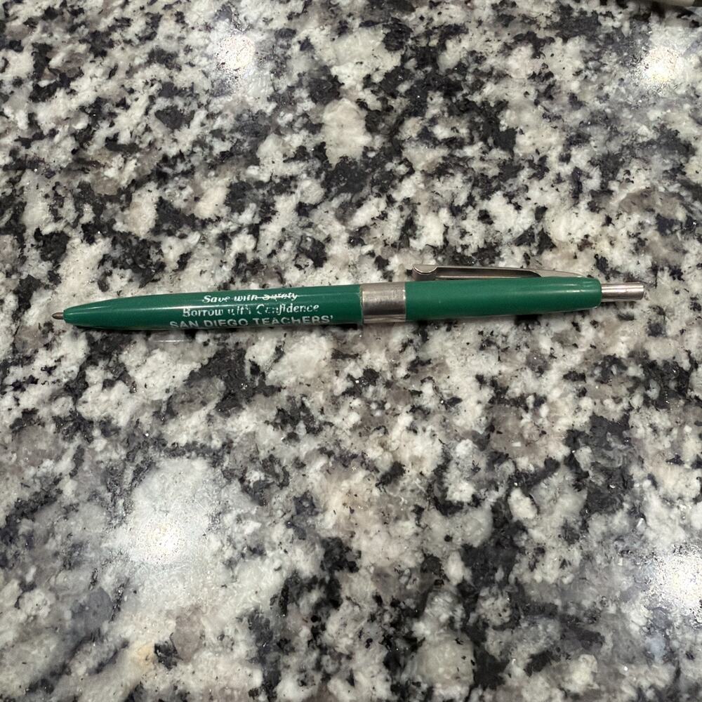 San Diego Teachers’ Credit Union Advertising Ballpoint Pen Vintage No Ink